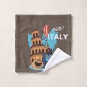 Hello Italy Design Badetuch Set (Waschlappen)