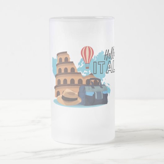 Hello Italy Mattiert Glass Beer Tasse (Mittel)