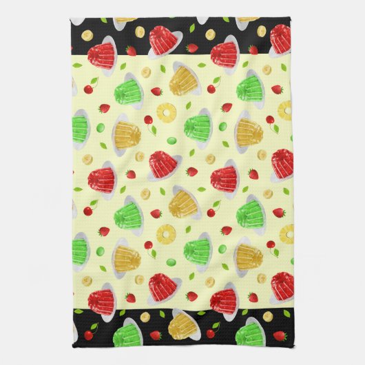 Hello Jello Dishtowel - on Yellow Geschirrtuch (Vertikal)