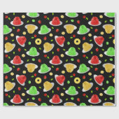 Hello Jello Wrapping Paper - auf schwarz Geschenkpapier (Flach)