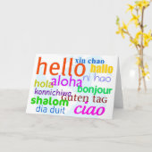 Hello Karte (Gelbe Blume)