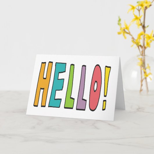 Hello! Karte (Gelbe Blume)