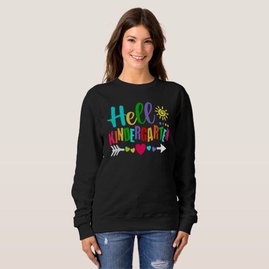 Hello Kindergarten Back To School Teachers Student Sweatshirt (Vorne ganz)