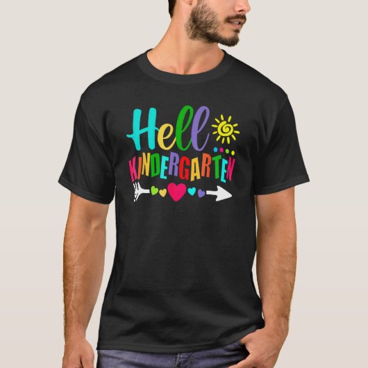 Hello Kindergarten Back To School Teachers Student T-Shirt (Vorderseite)