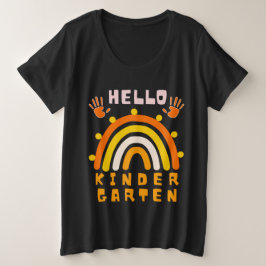 HELLO KINDERGARTEN - COOLER RAINBOW GROßE GRÖßE T-Shirt