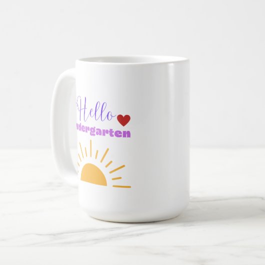 Hello Kindergarten - Fun Teacher Coffee Tasse (Vorderseite Links)