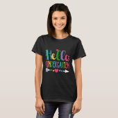 Hello Kindergarten Leopard Gefärbte Krawatte Penci T-Shirt (Vorne ganz)