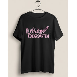 Hello Kindergarten Pencil Cute Back to School Gift T-Shirt