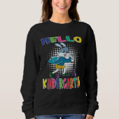 Hello Kindergarten Rabbit With Scooter Sweatshirt (Vorderseite)