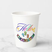 Hello Kindergarten Teacher Mug,Back to School gift Pappbecher (Vorderseite)