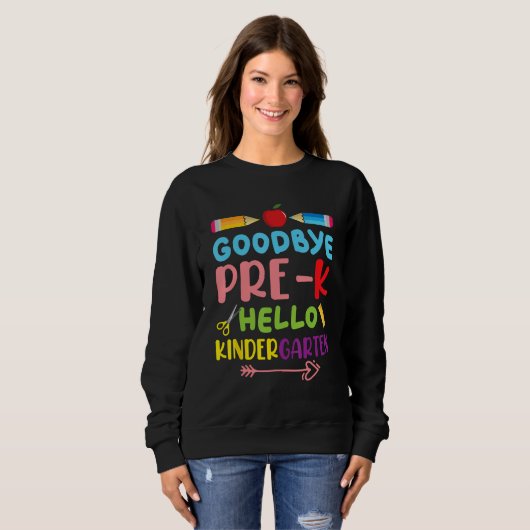 Hello Kindergarten Teacher Student Back To School  Sweatshirt (Vorne ganz)