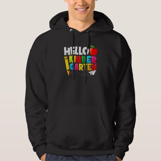 Hello Kindergarten Team Kinder Back To School Teac Hoodie (Vorderseite)