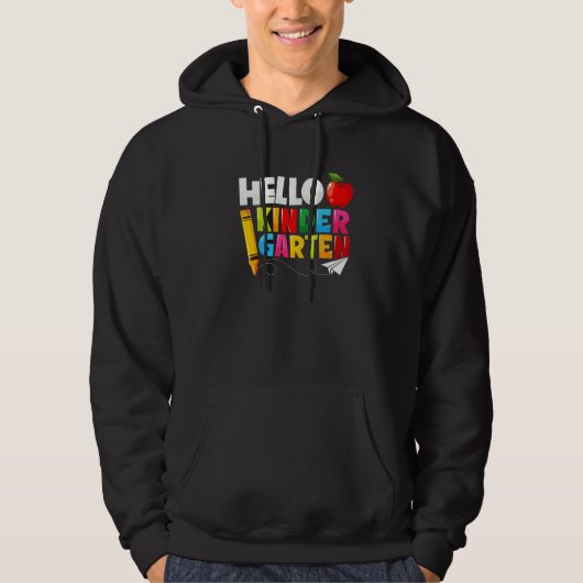 Hello Kindergarten Team Kinder Back To School Teac Hoodie (Vorderseite)