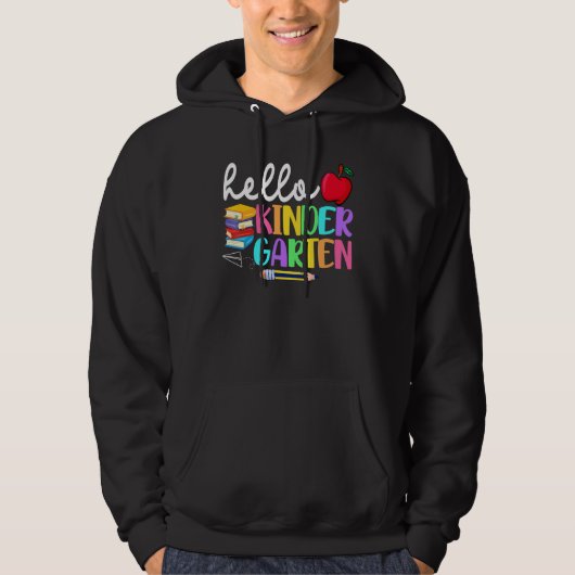 Hello Kindergarten Team Kinder Back To School Teac Hoodie (Vorderseite)