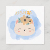 Hello Kitty Quadratische Visitenkarte (Rückseite)