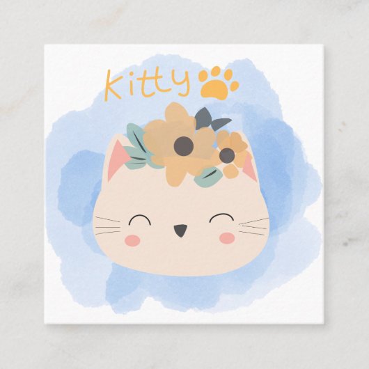 Hello Kitty Quadratische Visitenkarte (Vorderseite)