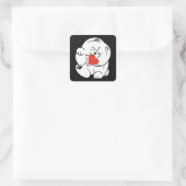 HELLO KOKORO Chow dog Quadratischer Aufkleber (Tasche)