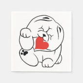 HELLO KOKORO Chow dog Serviette (Vorderseite)