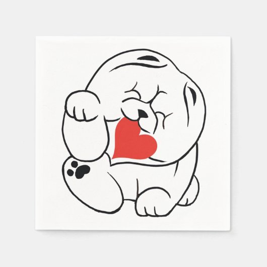 HELLO KOKORO Chow dog Serviette (Vorderseite)