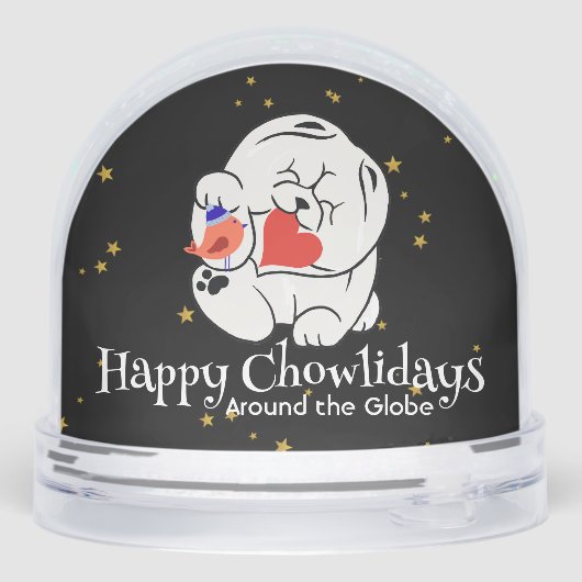 HELLO KOKORO Chow Hundeurlaub Schneekugeln (Rückseite)