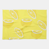 Hello Lemon modern yellow Frucht Geschirrtuch (Horizontal)