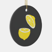 Hello Lemon modern yellow Frucht Keramik Ornament (Rechts)