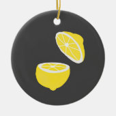 Hello Lemon modern yellow Frucht Keramik Ornament (Vorne)