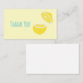 Hello Lemon modern yellow Frucht Mitteilungskarte (Vorne/Hinten)