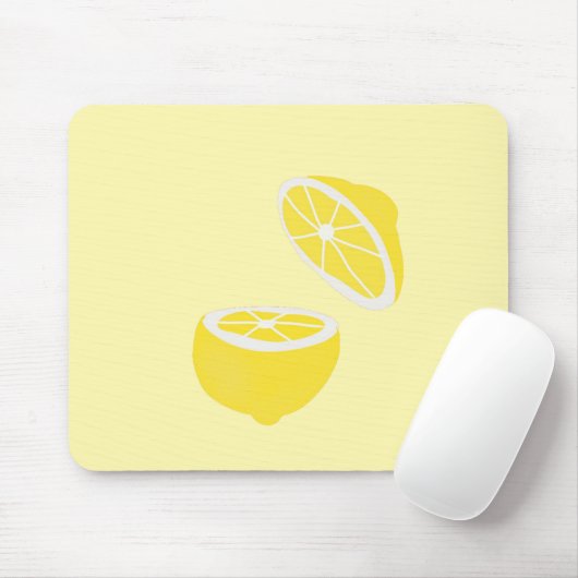 Hello Lemon modern yellow Frucht Mousepad (Mit Mouse)