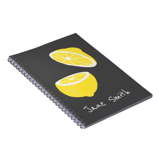 Hello Lemon modern yellow Frucht Notizblock (Rechte Seite)