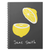 Hello Lemon modern yellow Frucht Notizblock (Vorderseite)