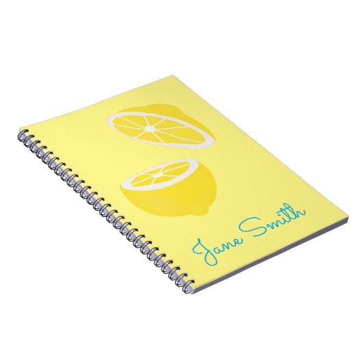 Hello Lemon modern yellow Frucht Notizblock (Rechte Seite)