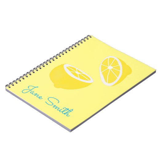 Hello Lemon modern yellow Frucht Notizblock (Linke Seite)