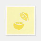 Hello Lemon modern yellow Frucht Serviette (Vorderseite)