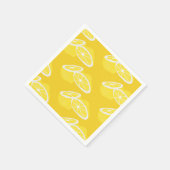 Hello Lemon modern yellow Frucht Serviette (Ecke)