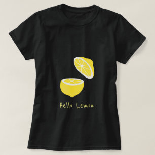 Hello Lemon modern yellow Frucht T-Shirt