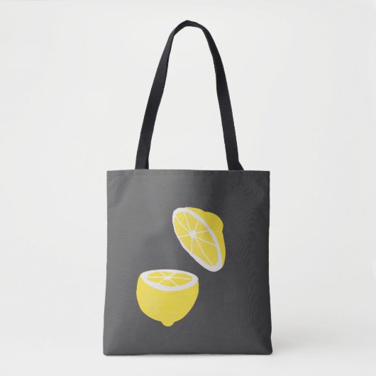 Hello Lemon modern yellow Frucht Tasche (Vorderseite)