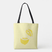 Hello Lemon modern yellow Frucht Tasche (Rückseite)