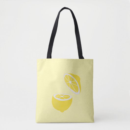 Hello Lemon modern yellow Frucht Tasche (Vorderseite)