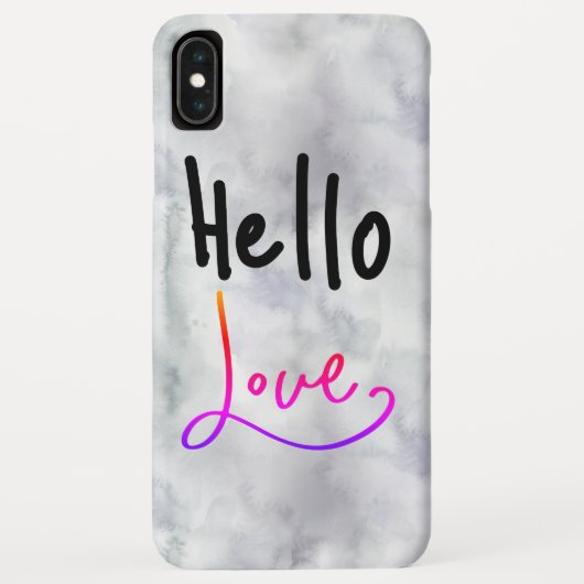 Hello Liebe Funny Typografy Marble Case-Mate iPhone Hülle (Rückseite)