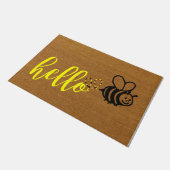 Hello Little Bee Doormat, Welcome DoorMat Fußmatte (Schrägansicht)