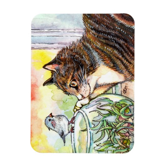 Hello Little Bird Magnet (Vertikal)