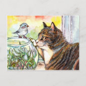 Hello Little Bird Postkarte (Vorderseite)