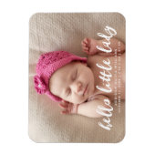 Hello Little Lady | Ankündigung von Foto zur Gebur Magnet (Vertikal)