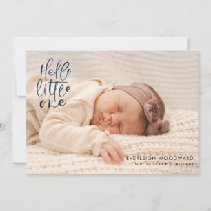 Hello Little One 2 Baby Fotos Collage Birth Stats Ankündigung