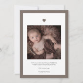 Hello Little One - 2 Foto Neutral Baby Birth Ankündigung (Rückseite)