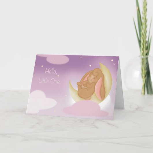 Hello Little One - Baby Birth Greeting Card Dankeskarte (Vorderseite)