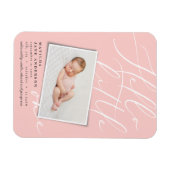 Hello little one chic modern foto magnet (Horizontal)