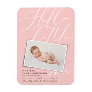 Hello little one chic modern foto magnet