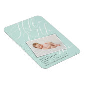 Hello little one chic modern foto magnet (Rechte Seite)